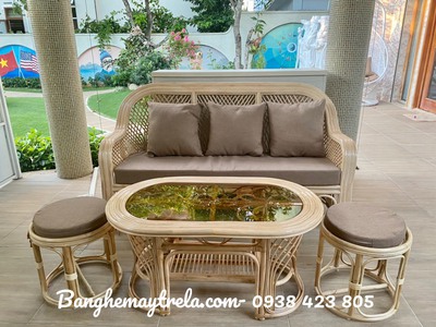 Bàn ghế mây nhỏ gọn phòng khách 6
