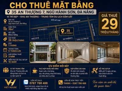 Cho thuê nhà đường an thượng 7 số 35 ngũ hành sơn đà nẵng nguyên căn 2 tầng chính chủ 4