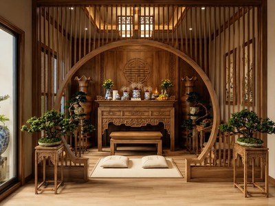 Nội thất phòng thờ đẹp, hiện đại Gợi ý bố trí thiết kế phù hợp 2