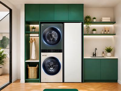 Tháp máy giặt sấy LG WashTower wt1410nhe, WT1410NHB, WT1410NHEG, WT2517NHEG 2