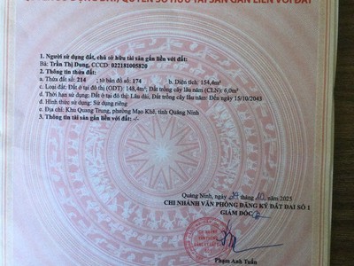 Hot hot sở hữu ngay lô đất đẹp- vị trí đắc địa tại phường mạo khê tỉnh quảng ninh 0