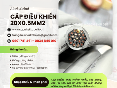 Cáp tín hiệu báo cháy, cáp điều khiển Altek Kabel 20x0.5 tại Hà Nội, Đà Nẵng, HCM 2