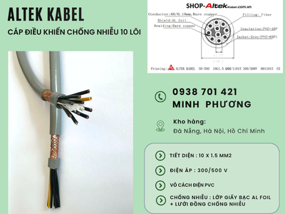 Cáp điều khiển chống nhiễu 10x1.5mm2 hàng sẵn kho Khánh Hòa, Ninh Thuận, Phú Yên 1