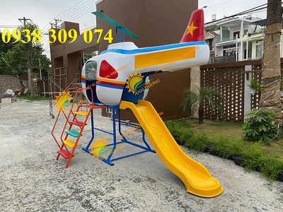 Cầu trượt máy bay trực thăng cho bé giá rẻ TPHCM 4