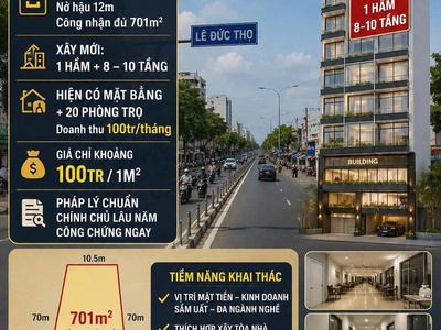 Mặt tiền lê đức thọ 701m ngang 10m nở hậu 12m 1