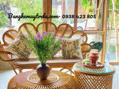 Ghế sofa mây cánh hoa 5