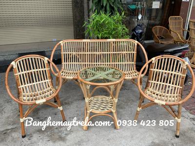 Bàn ghế sò mây tự nhiên nhỏ gọn giá rẻ 4