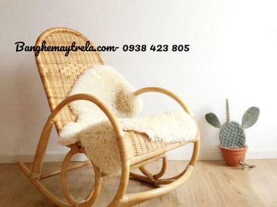 Ghế bập bênh mây đan kín ngồi thư giãn 0