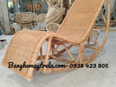 Ghế bập bênh mây đan kín ngồi thư giãn 3