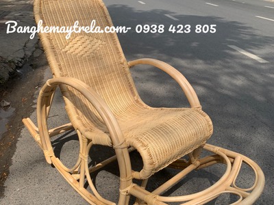 Ghế bập bênh mây đan kín ngồi thư giãn 10