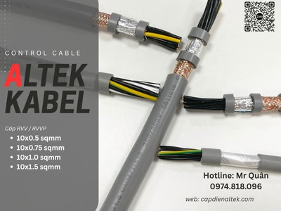 Cáp điều khiển 10 lõi Altek Kabel 0