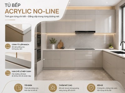 Tủ Bếp Acrylic Là Gì  Ưu Nhược Điểm, Báo Giá   Mẫu Đẹp Hiện Đại 7