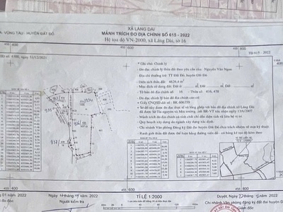 10.598m2 đất Láng Dài - xã Đất Đỏ - TP HCM, mặt tiền đường nhựa dài 185m, giá 8,5 tỷ 0