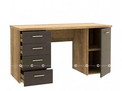 Bàn Làm Việc Tại Nhà Gỗ MDF Có Hộc Kéo Đựng Tài Liệu Tiện Dụng 0