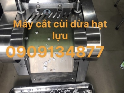 Máy cắt nha đam hạt lựu 5x5mm, máy cắt thạch hạt lựu băng tải JL 660 0