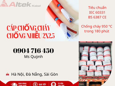 Cáp Chống Cháy Chống Nhiễu Altek Kabel Giá Tốt Dùng Cho Hệ Thống Báo Cháy 1