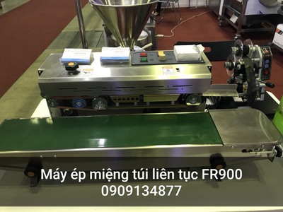 Máy hàn miệng túi liên tục FR900, máy ép miệng túi bao bì, máy hàn miệng túi PA 0