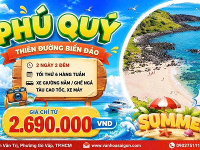 Tour Phú Quý 2N2Đ 2026 sgc 0