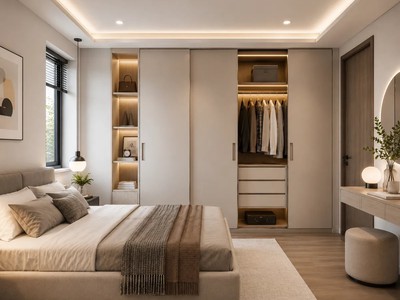 Tủ Quần Áo Cửa Lùa Đẹp, Hiện Đại   Giải Pháp Tối Ưu Diện Tích Phòng Ngủ 2