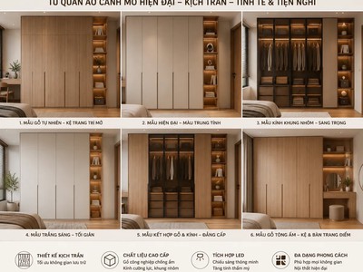 Tủ Quần Áo Cánh Mở Đẹp, Hiện Đại Mẫu Tủ Áo Phòng Ngủ Phổ Biến 4