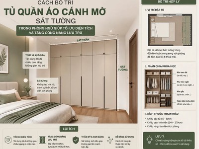 Tủ Quần Áo Cánh Mở Đẹp, Hiện Đại Mẫu Tủ Áo Phòng Ngủ Phổ Biến 5