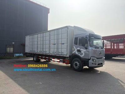 Xe tải thùng container, mui bạt, dài 9m9 4x2 dongfeng x3   180hp   230hp   thùng 8m3   10m   bản ful 1