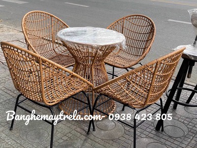 Bàn ghế ban công mây nhựa 0