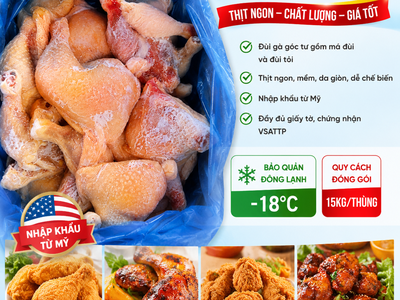 Đùi gà góc tư nhập khẩu chuẩn nhà hàng BBQ 0