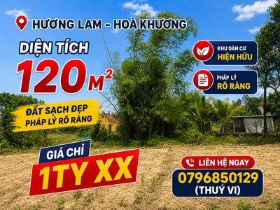 Cần bán lô Hương Lam - Hoà Khương 1