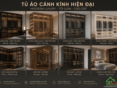 Tủ Quần Áo Cánh Kính Đẹp, Hiện Đại   Mẫu Tủ Áo Sang Trọng Cho Phòng Ngủ 4
