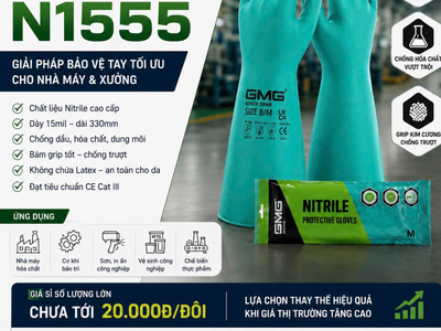 Găng tay Nitrile chống hóa chất N1555 0