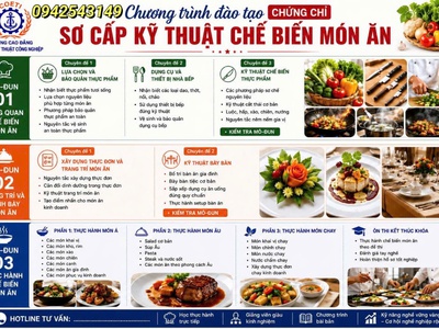 Khóa học sơ cấp nấu ăn 2