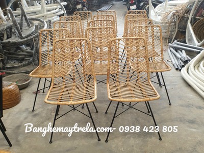 Ghế mây chân sắt 6