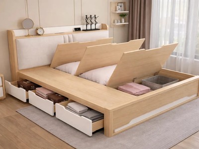 Giường Ngủ Đẹp, Hiện Đại   Mẫu Giường Ngủ Gỗ, Thông Minh 3