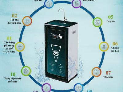 Máy lọc nước RO cao cấp tích hợp lõi Ion kiềm AMTK-10GR 0