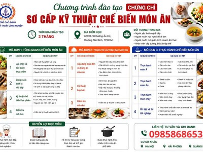 Khóa học kĩ thuật chế biến món ăn 0