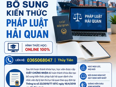 Tuyển sinh khóa đào tạo bổ sung kiến thức pháp luật hải quan 0
