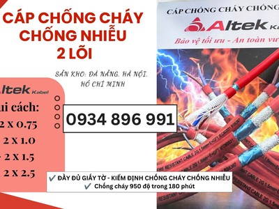 Cáp chống cháy chống nhiễu 2 lõi Có Sẵn TP.HCM, Bình Dương và Đồng Nai. 2