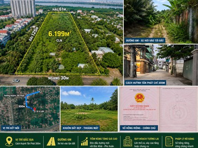 Đất 6.199m nhà bè, tương lai mặt tiền đường mới, giá 60 tỷ 0