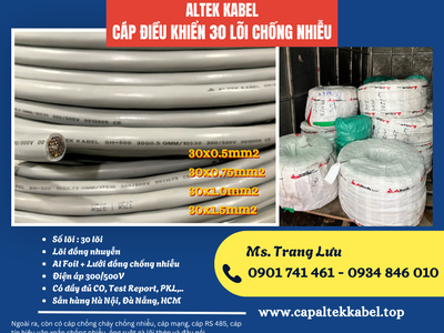 Cáp điều khiển chống nhiễu Altek kabel 30x0.5/30x0.75/30x1.0/30x1.5 0