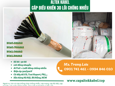 Cáp điều khiển chống nhiễu Altek kabel 30x0.5/30x0.75/30x1.0/30x1.5 1