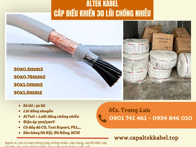 Cáp điều khiển chống nhiễu Altek kabel 30x0.5/30x0.75/30x1.0/30x1.5 3