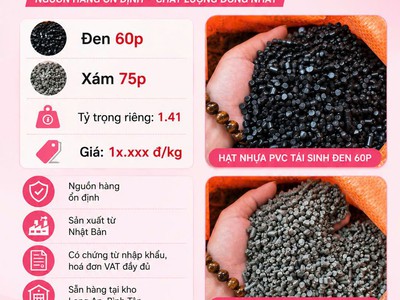 Hạt nhựa pvc tái sinh lựa chọn tốt cho nhà sản xuất, liên hệ ngay 0