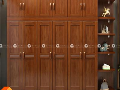Tủ Quần Áo Gỗ Sồi Tự Nhiên Phong Cách Tối Giản - TATN044 1