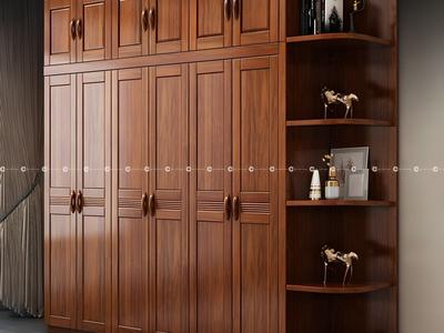 Tủ Quần Áo Gỗ Sồi Tự Nhiên Phong Cách Tối Giản - TATN044 0