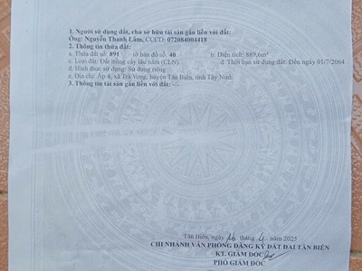 Sở hữu ngay lô đất đẹp - giá tốt - vị trítại : ấp 4 - xã trà vong - huyện tân biên - tỉnh tây ninh 3