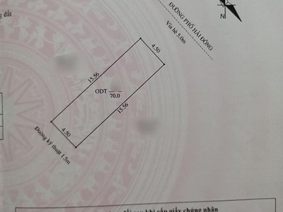 Bán đất mặt phố Hải Đông, gần đường Thanh Niên, ph Lê Thanh Nghị, TP HD, 70m2, mt 4.5m 2