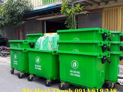 Xe gom rác 660 lít dung tích lớn phục vụ vận chuyển và gom rác đô thị 1