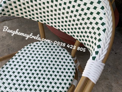 Ghế cafe mây nhựa khung nhôm 2