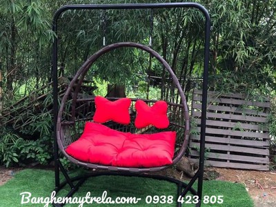 Xích đu đôi nhựa giả mây 2